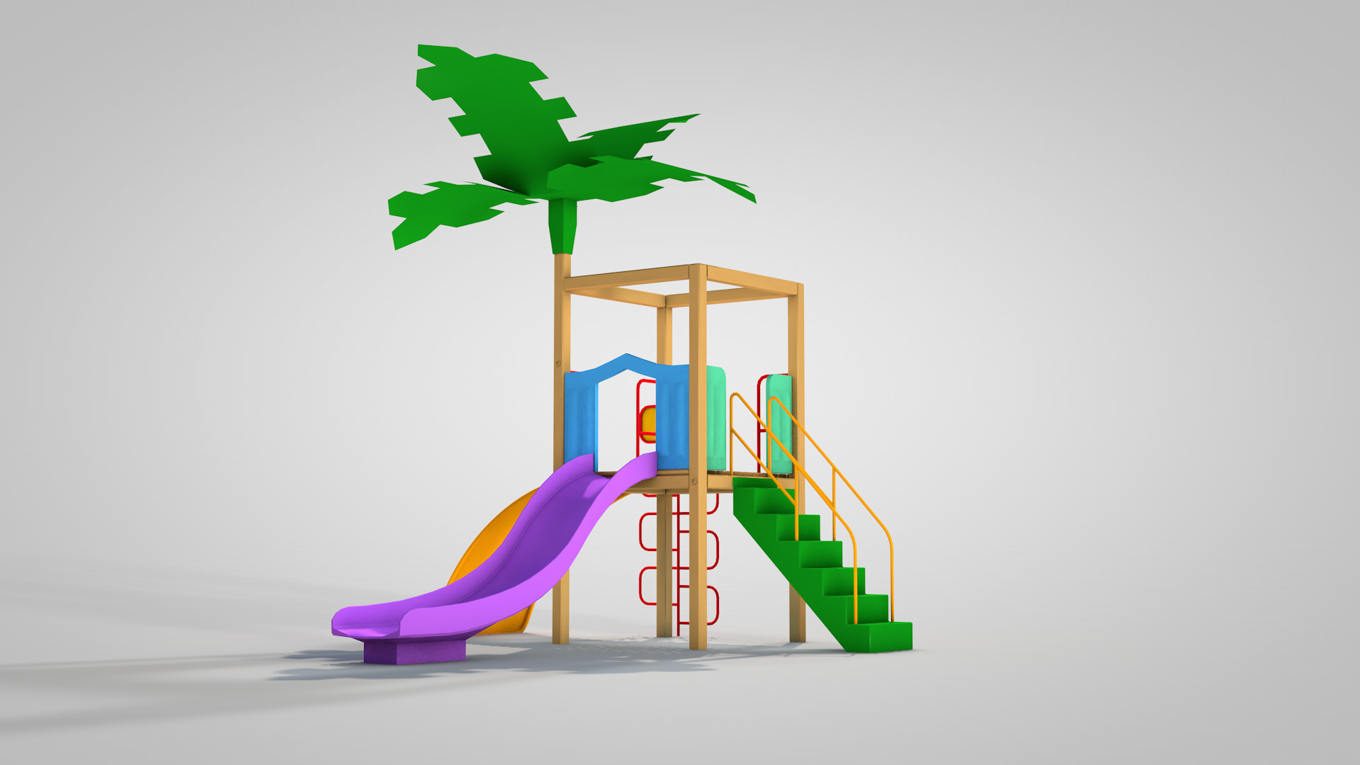 Playground Tree 3D model_6