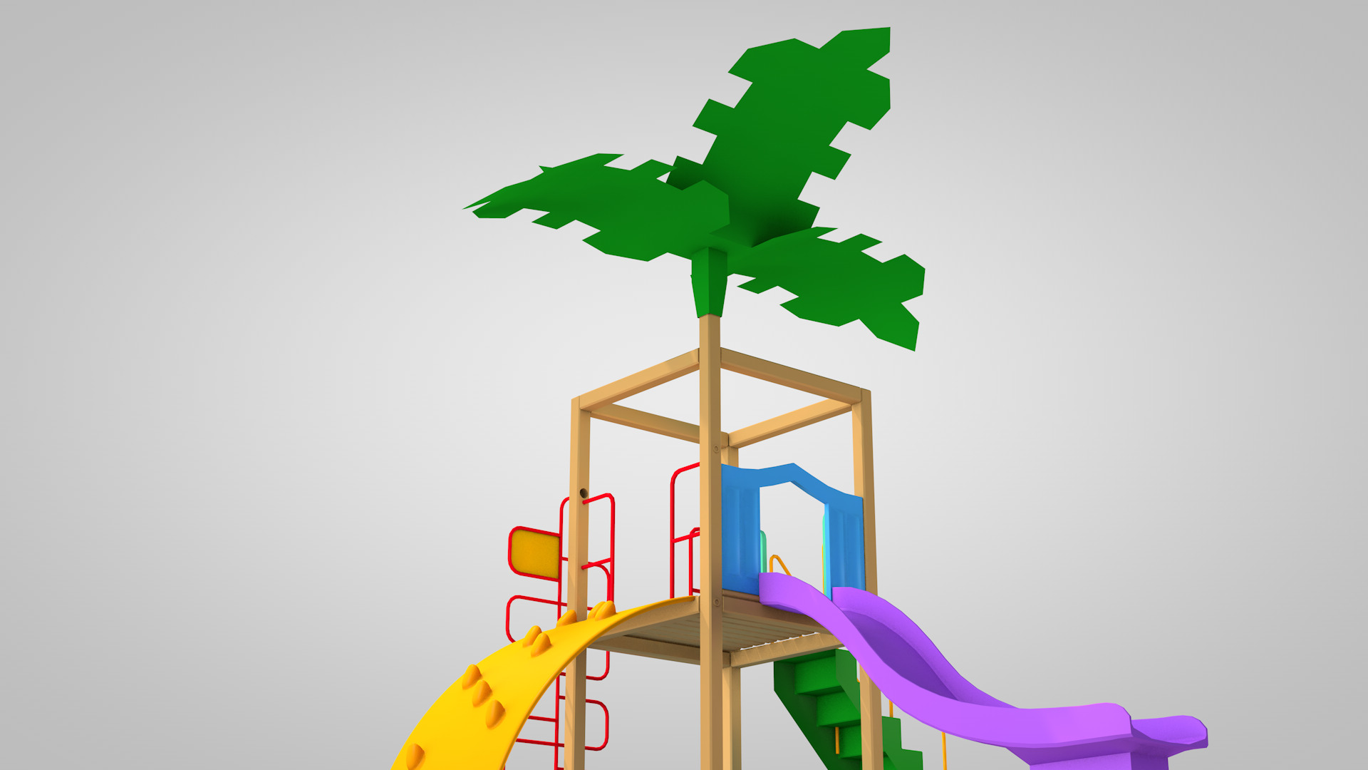Playground Tree 3D model_5