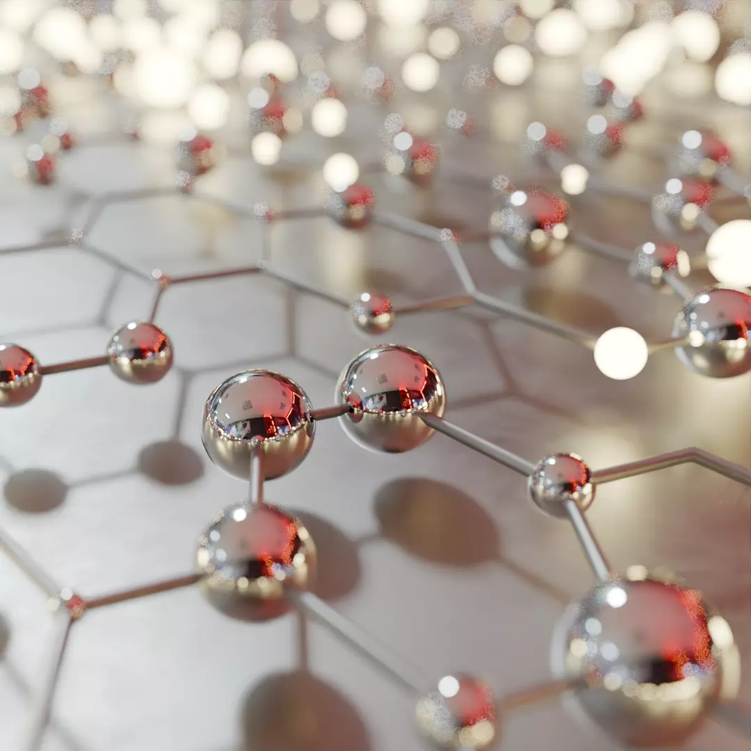 High-Quality Molecular Structure by geometry nodes 3D model