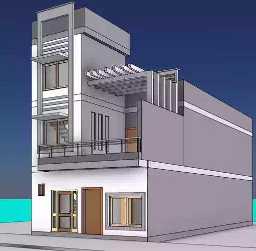 3d model of house 22 x 53