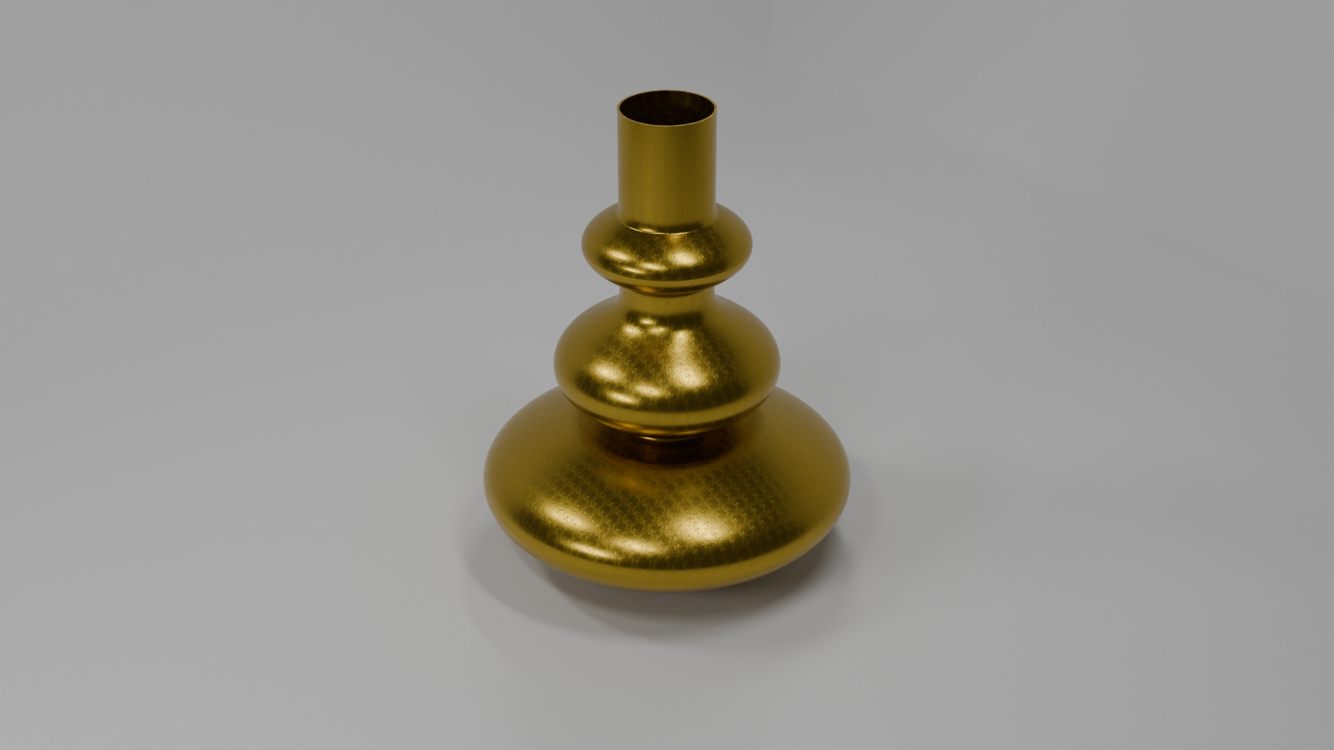 Elegant Golden Vase Design 3D model_1