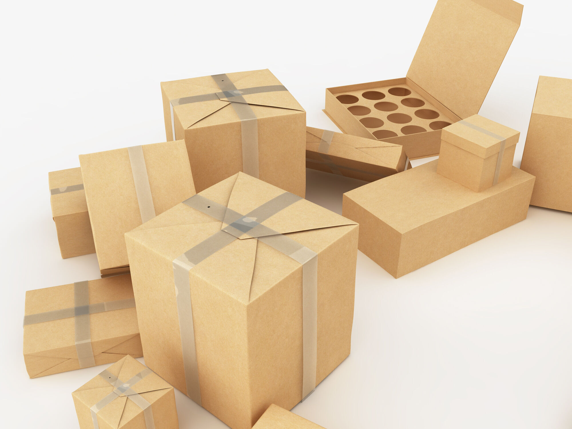 carton Low-poly 3D model_2