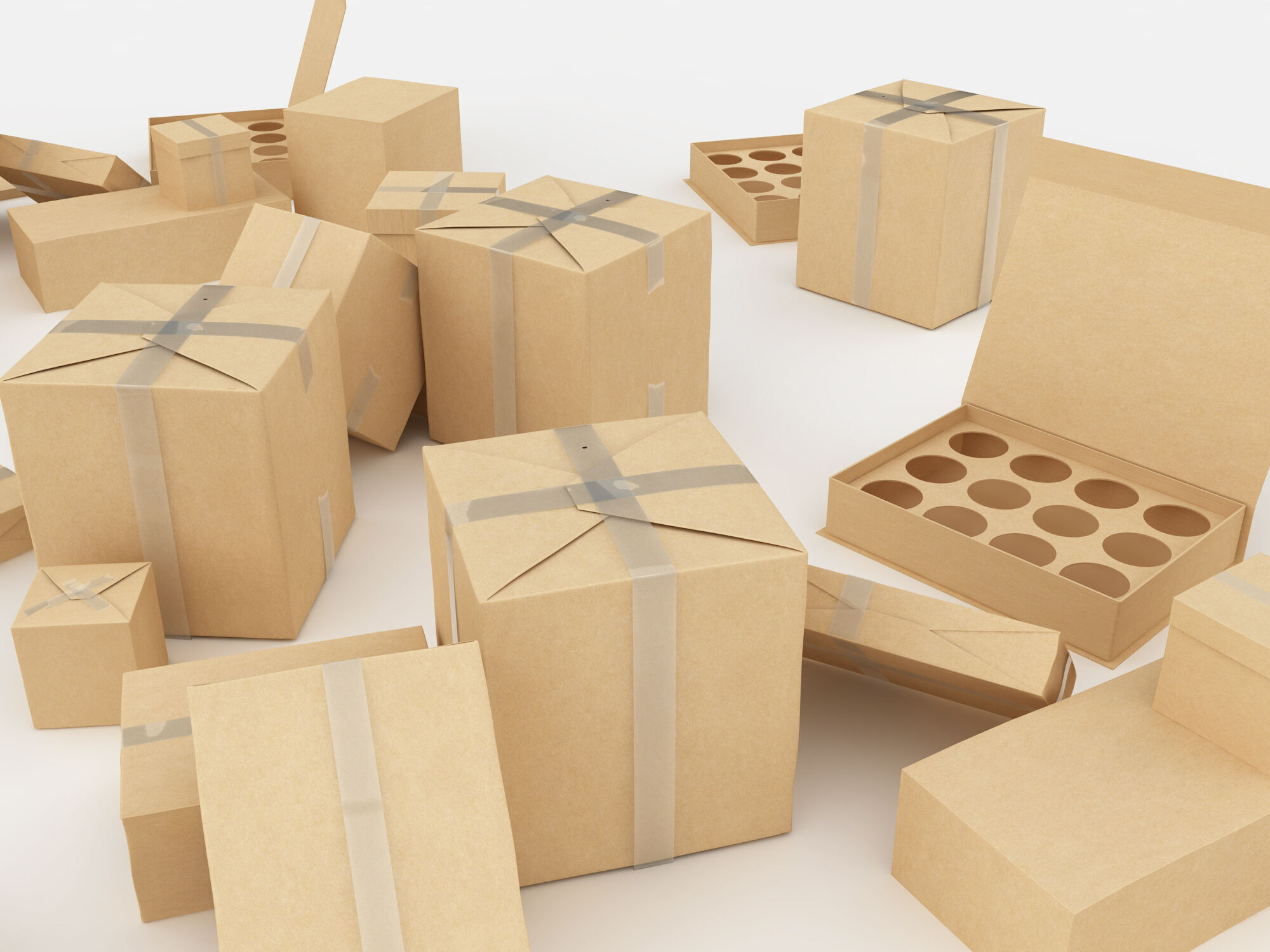 carton Low-poly 3D model_4