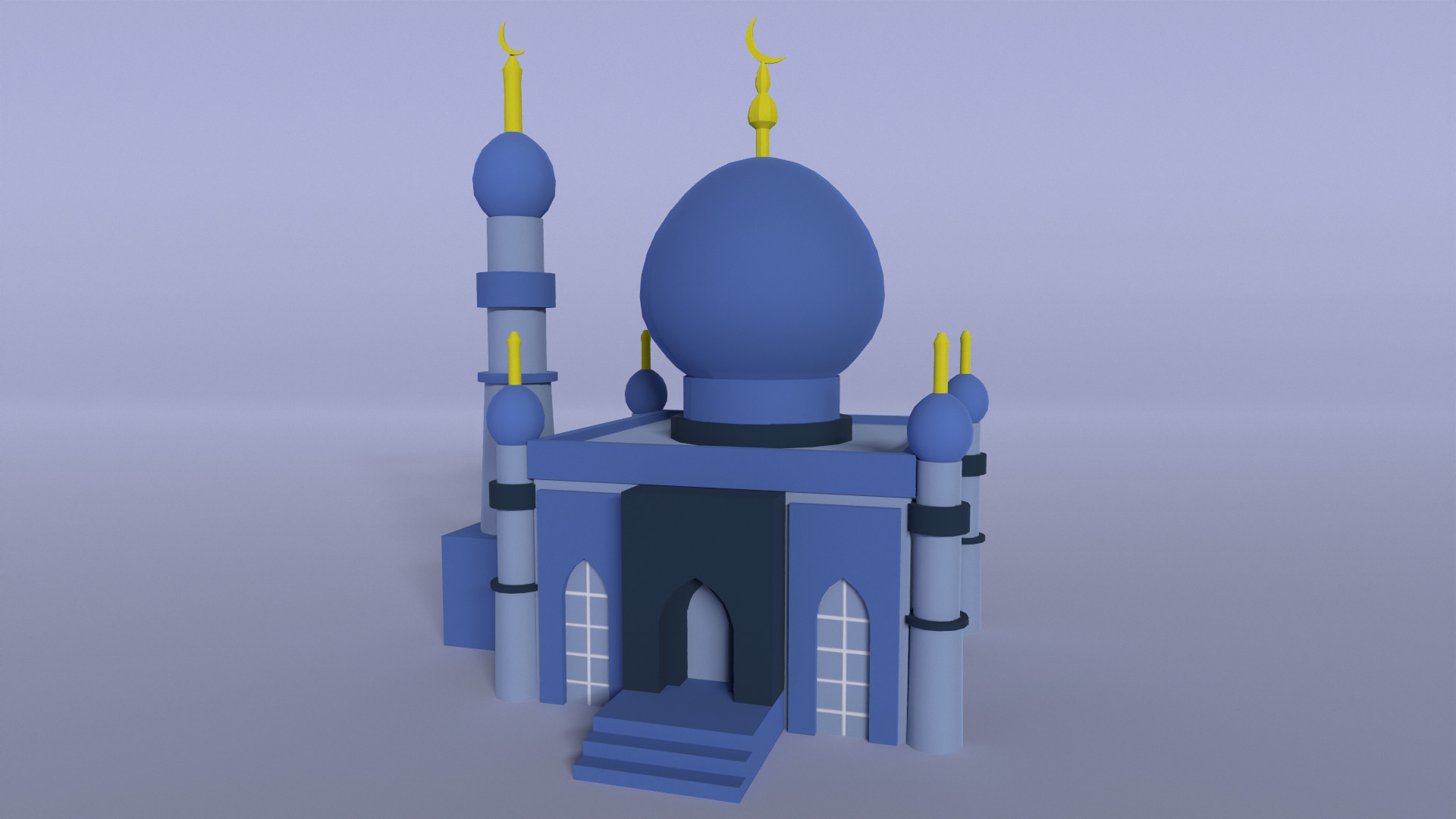 Low poly city building - Pack 01 Low-poly 3D model_7