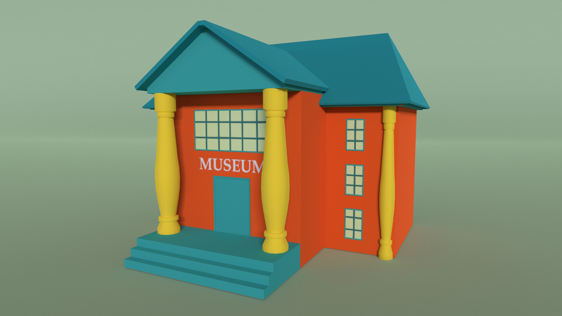 Low poly city building - Pack 01 Low-poly 3D model_6