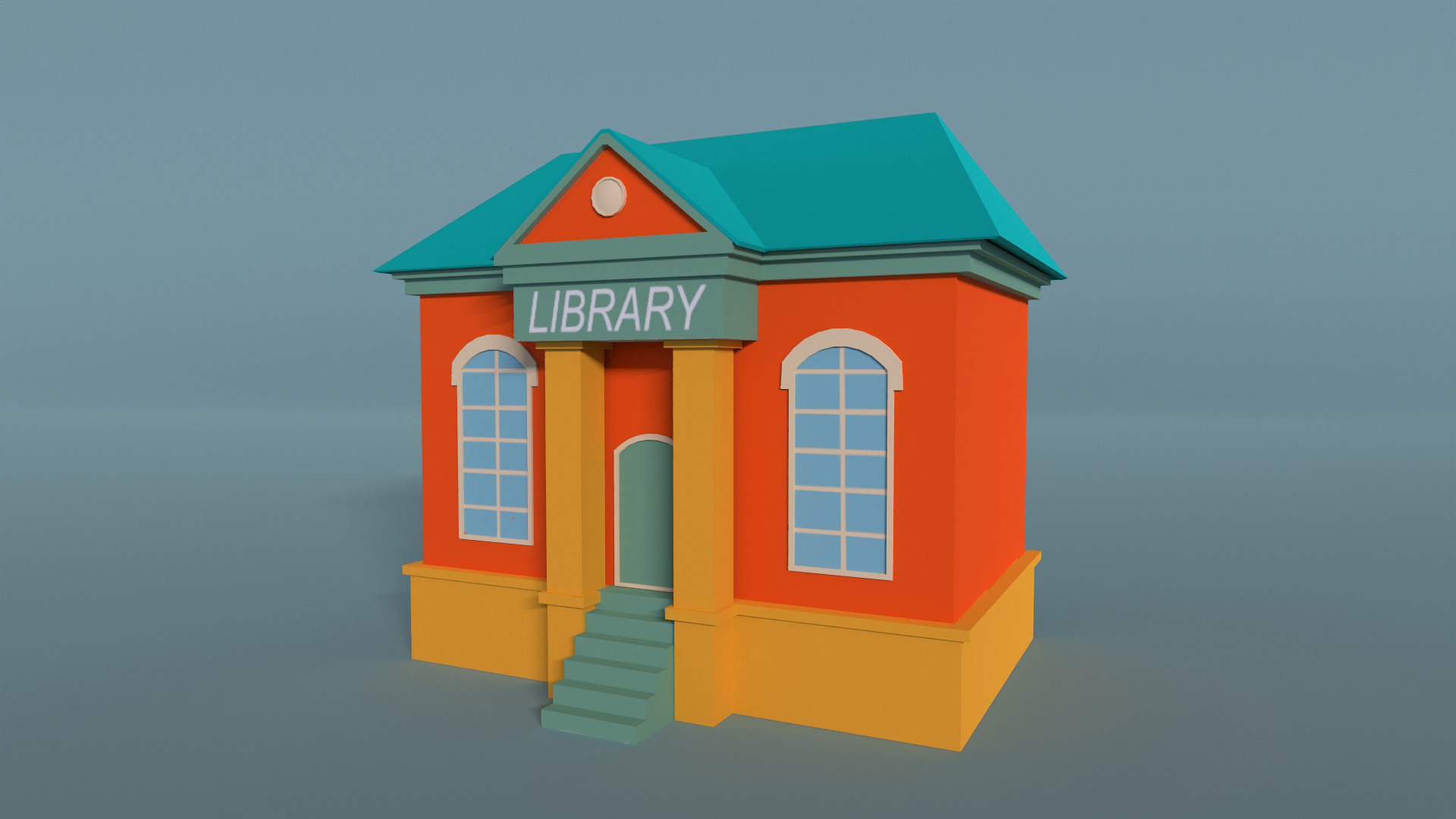 Low poly city building - Pack 01 Low-poly 3D model_5