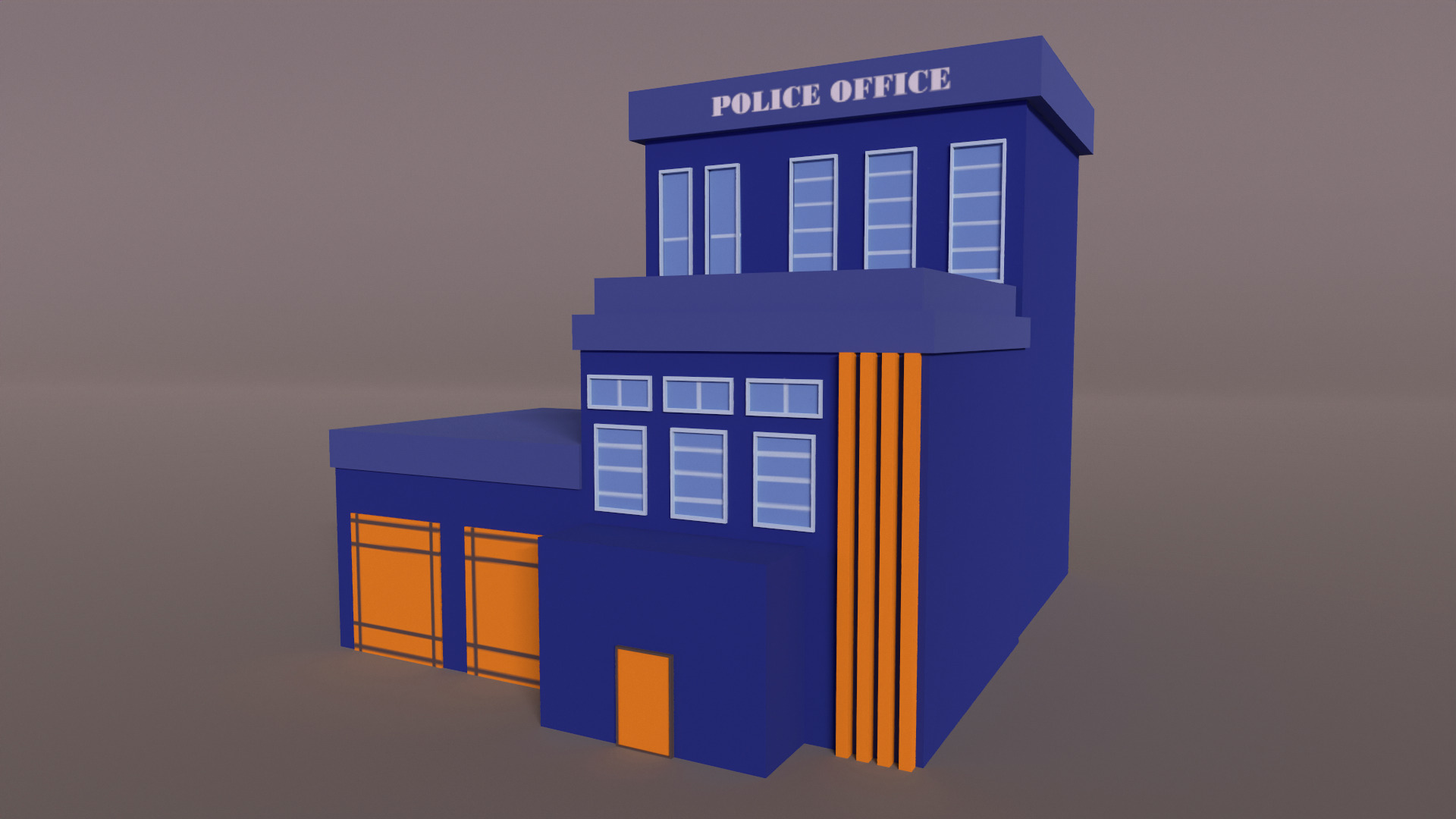 Low poly city building - Pack 01 Low-poly 3D model_3