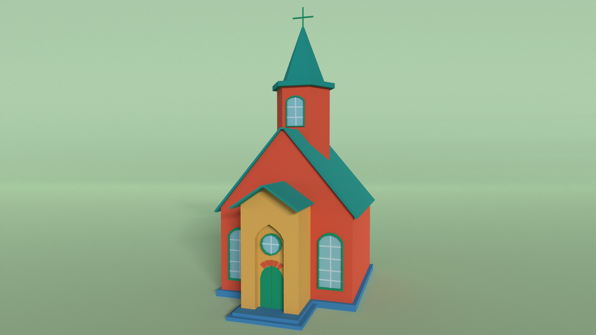 Low poly city building - Pack 01 Low-poly 3D model_8