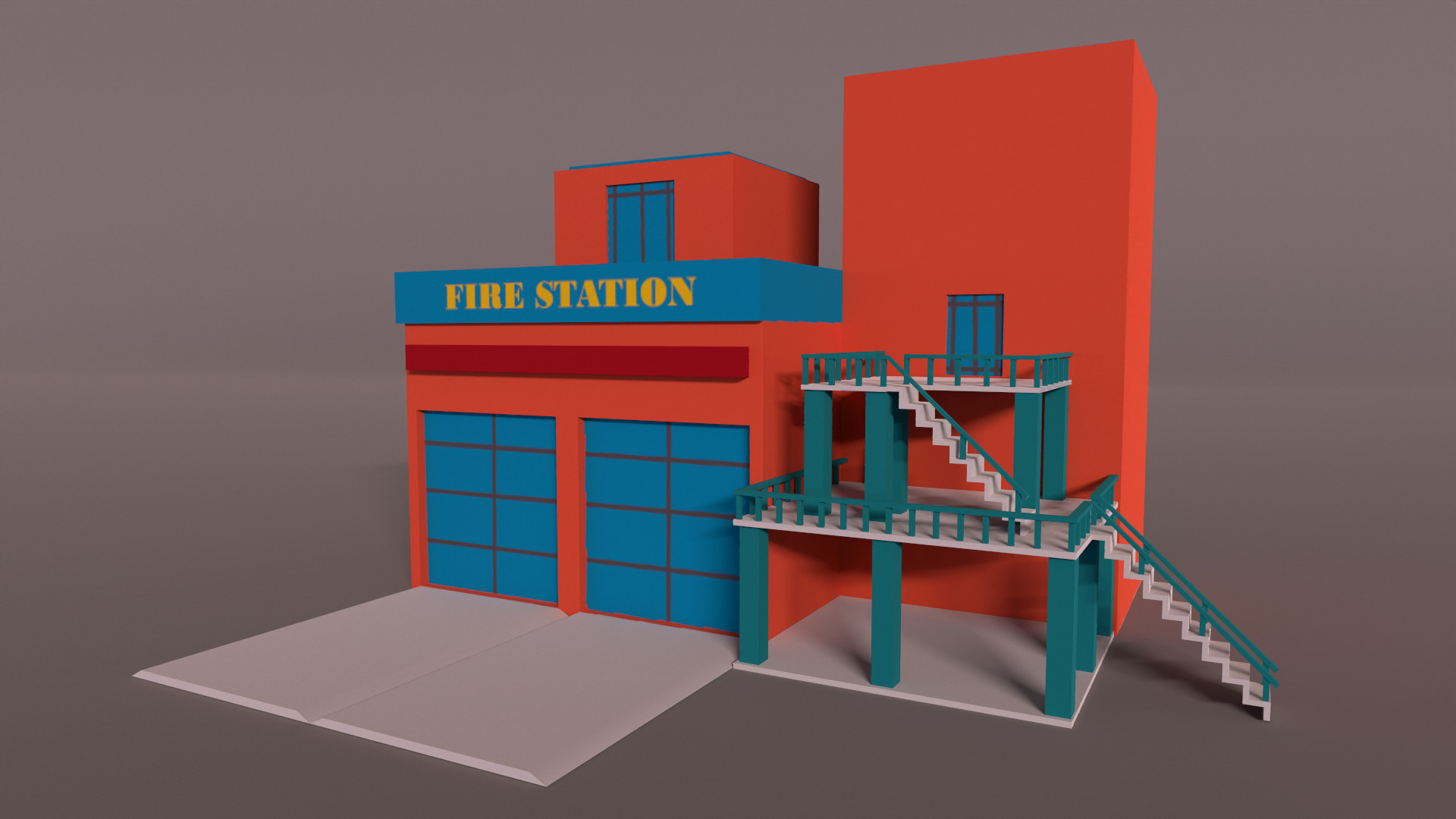 Low poly city building - Pack 01 Low-poly 3D model_4