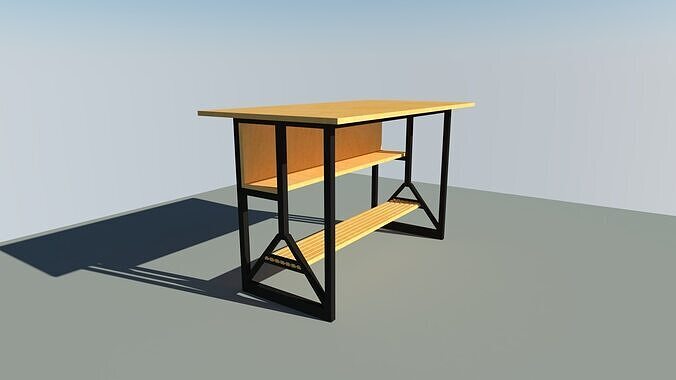 Meja minimalis Rak rak 3D model