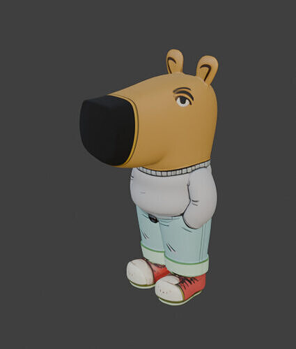 Chill Guy Stylized Game-Ready 3D Character with PBR Textures Low-poly 3D model
