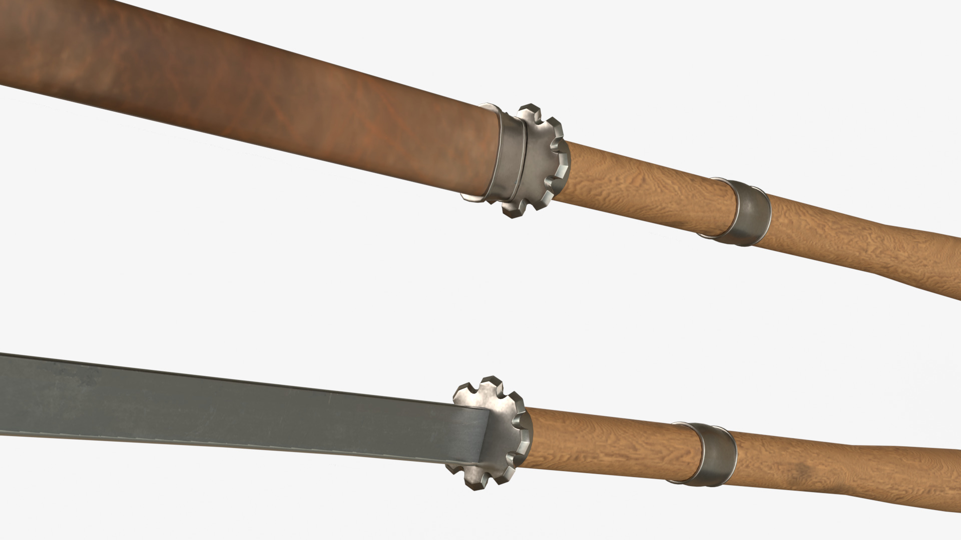 Japanese Spear Nagamaki 2  four colors 3D model_6