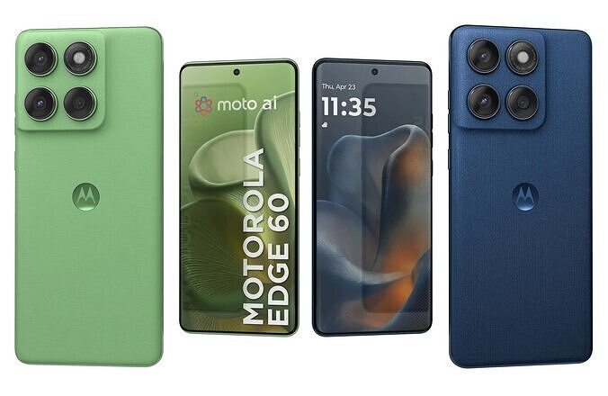 Motorola Edge 60 PANTONE Gibraltar Sea And PANTONE Shamrock 3D model