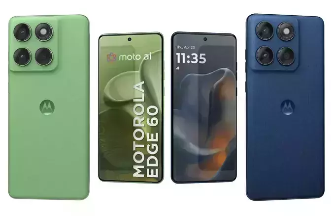 Motorola Edge 60 PANTONE Gibraltar Sea And PANTONE Shamrock 3D model