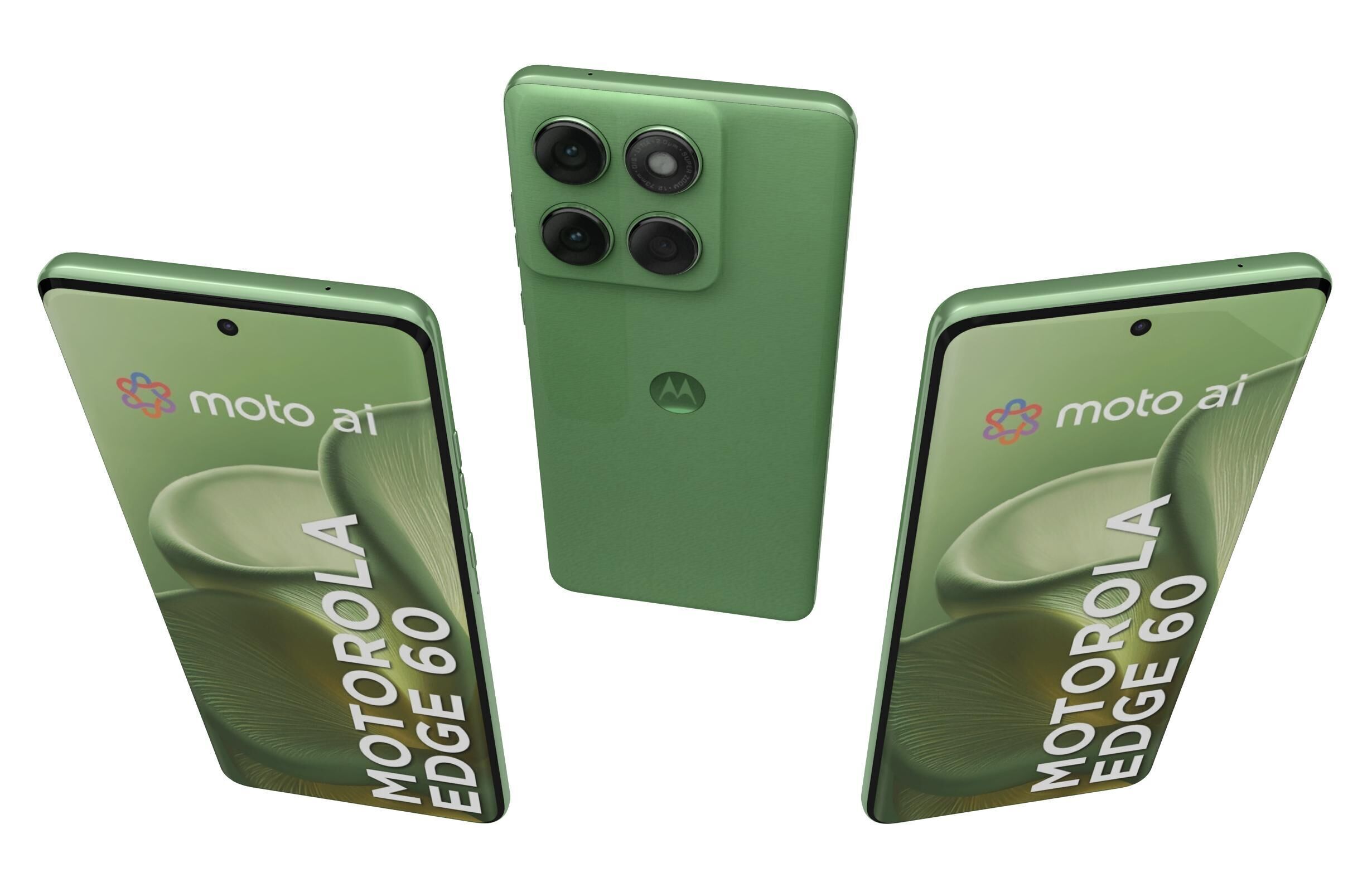 Motorola Edge 60 PANTONE Gibraltar Sea And PANTONE Shamrock 3D