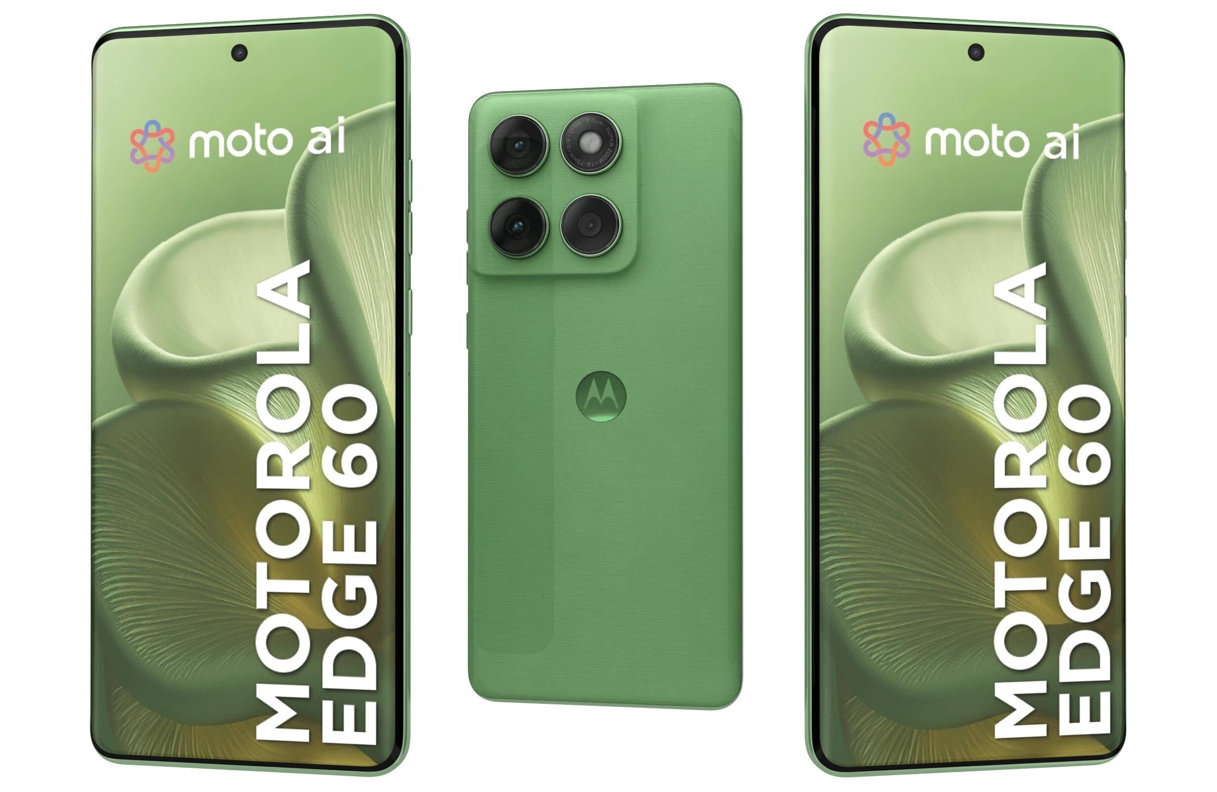 Motorola Edge 60 PANTONE Gibraltar Sea And PANTONE Shamrock 3D