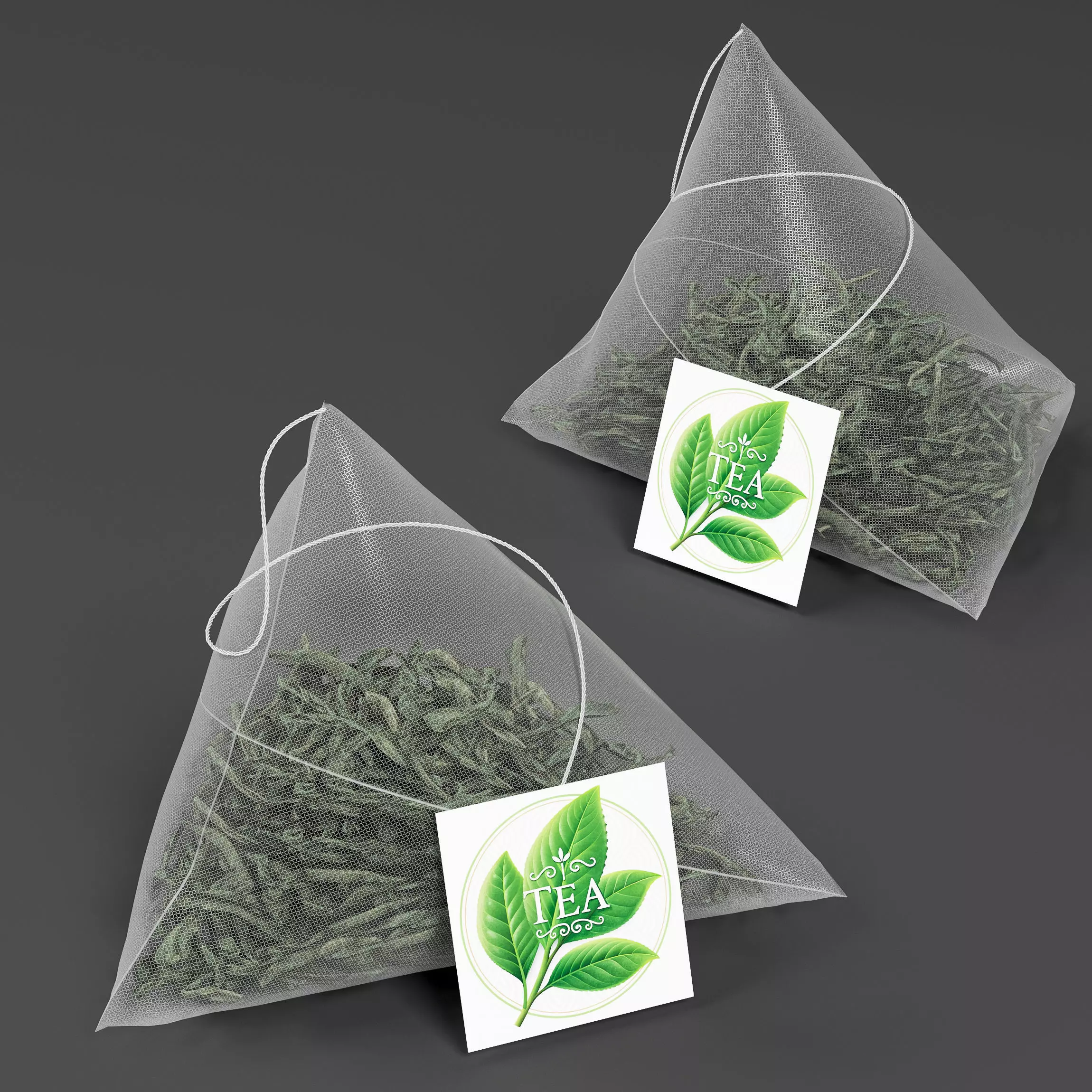 Tea bag pyramid 3D model