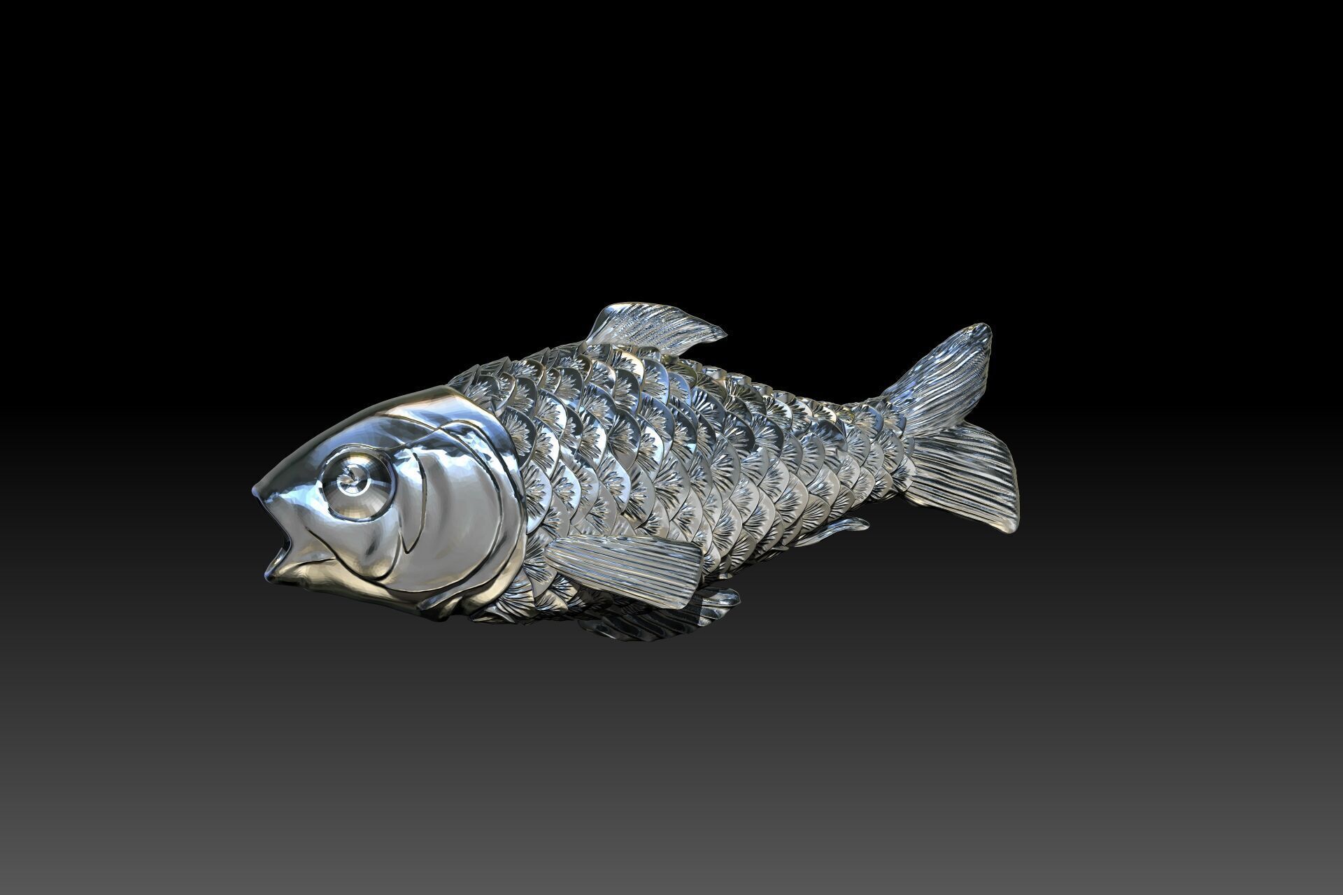 KATLA Fish 3D Model FOR 3D Printed 3D print model_5