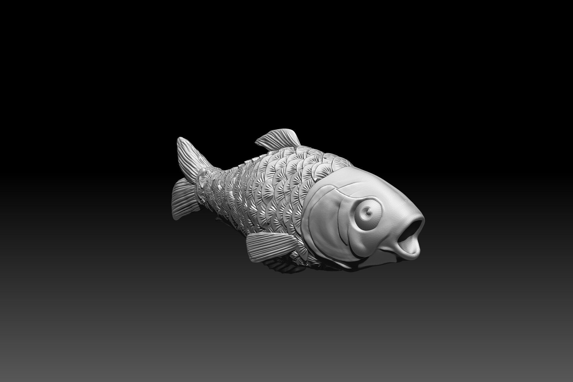 KATLA Fish 3D Model FOR 3D Printed 3D print model_3
