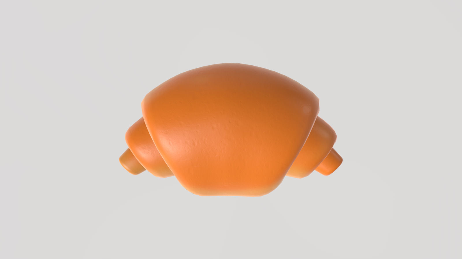 Stylized Low-Poly Croissant Low-poly 3D model_7