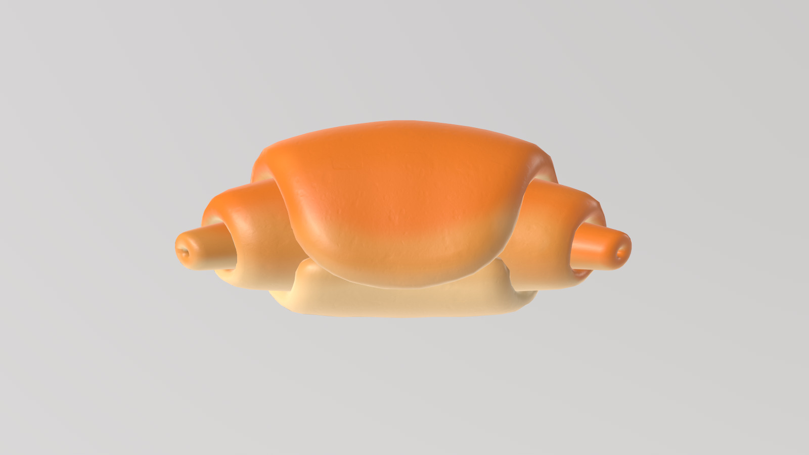 Stylized Low-Poly Croissant Low-poly 3D model_3