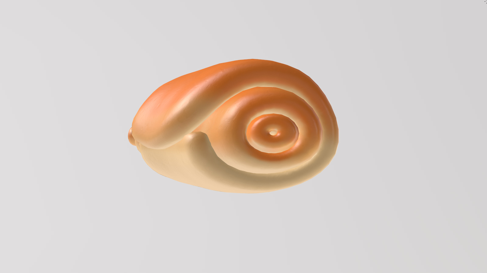 Stylized Low-Poly Croissant Low-poly 3D model_4