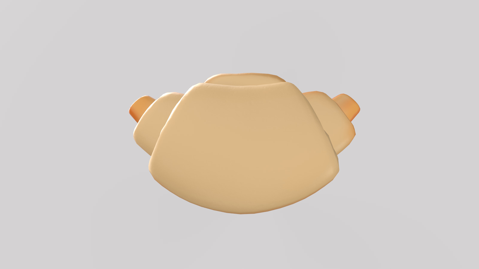 Stylized Low-Poly Croissant Low-poly 3D model_8