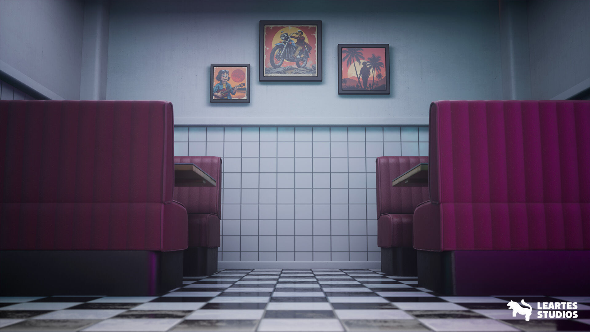 Miami Vice City Environment Low-poly 3D model_10