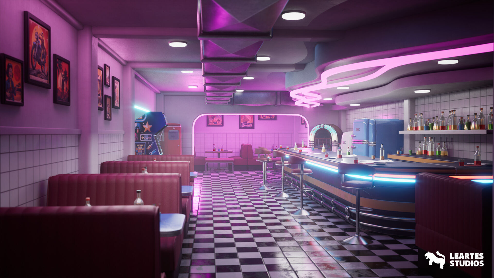 Miami Vice City Environment Low-poly 3D model_7