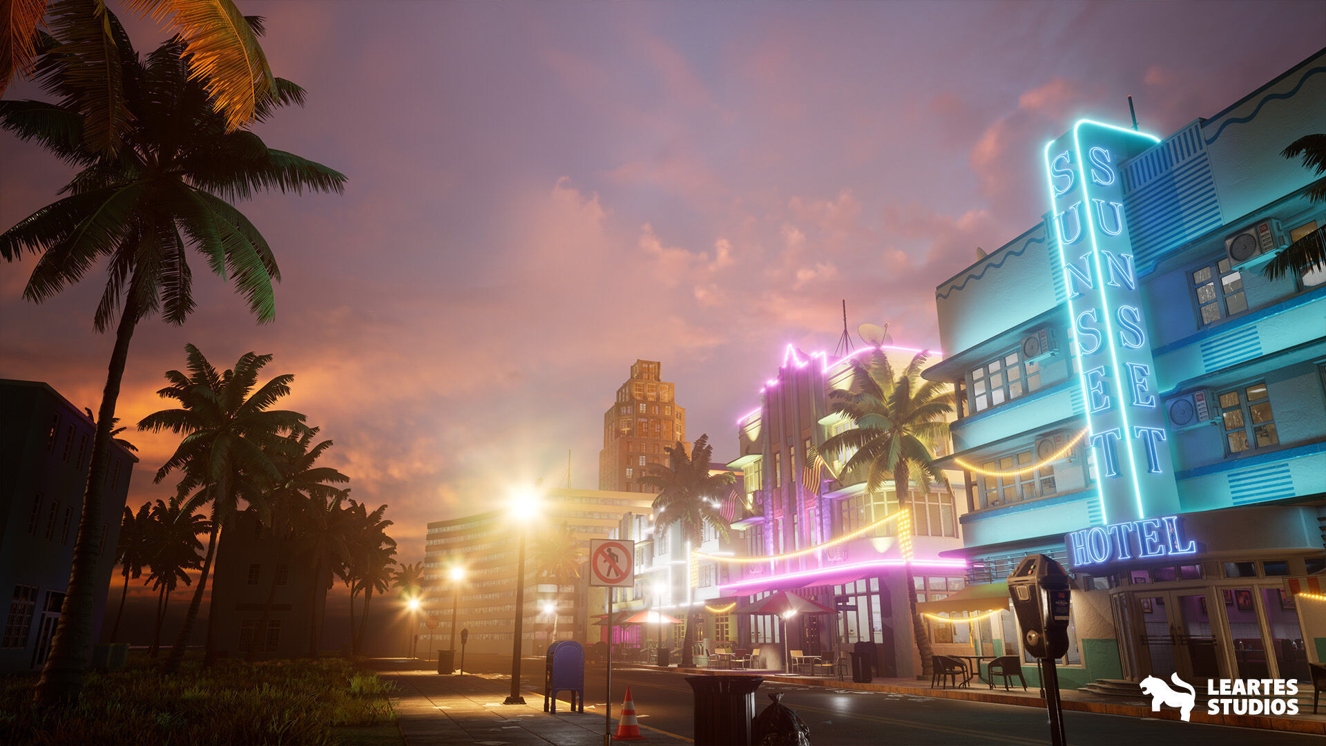 Miami Vice City Environment Low-poly 3D model_14