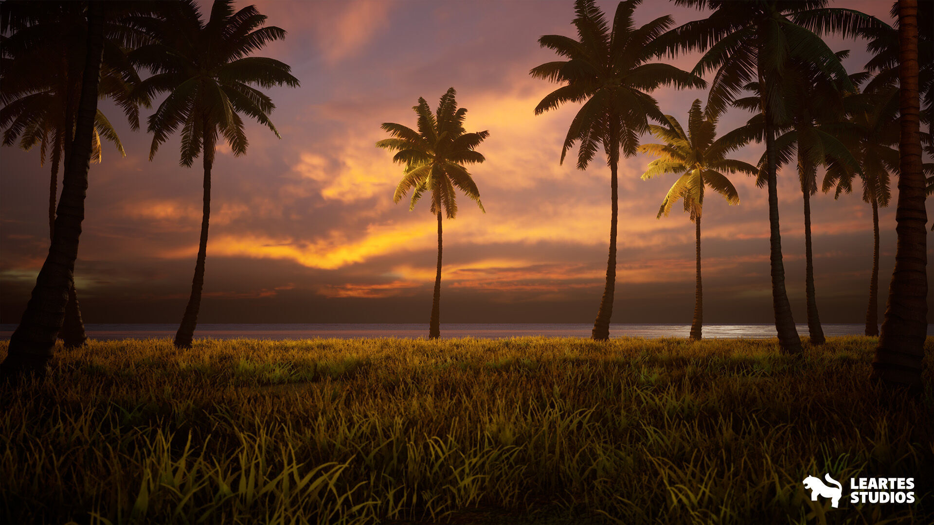 Miami Vice City Environment Low-poly 3D model_12