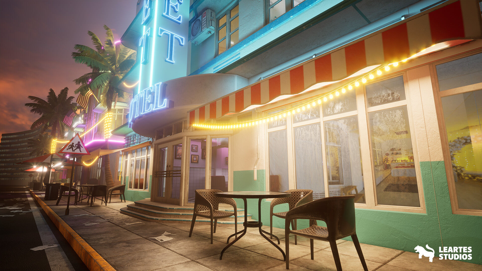Miami Vice City Environment Low-poly 3D model_16