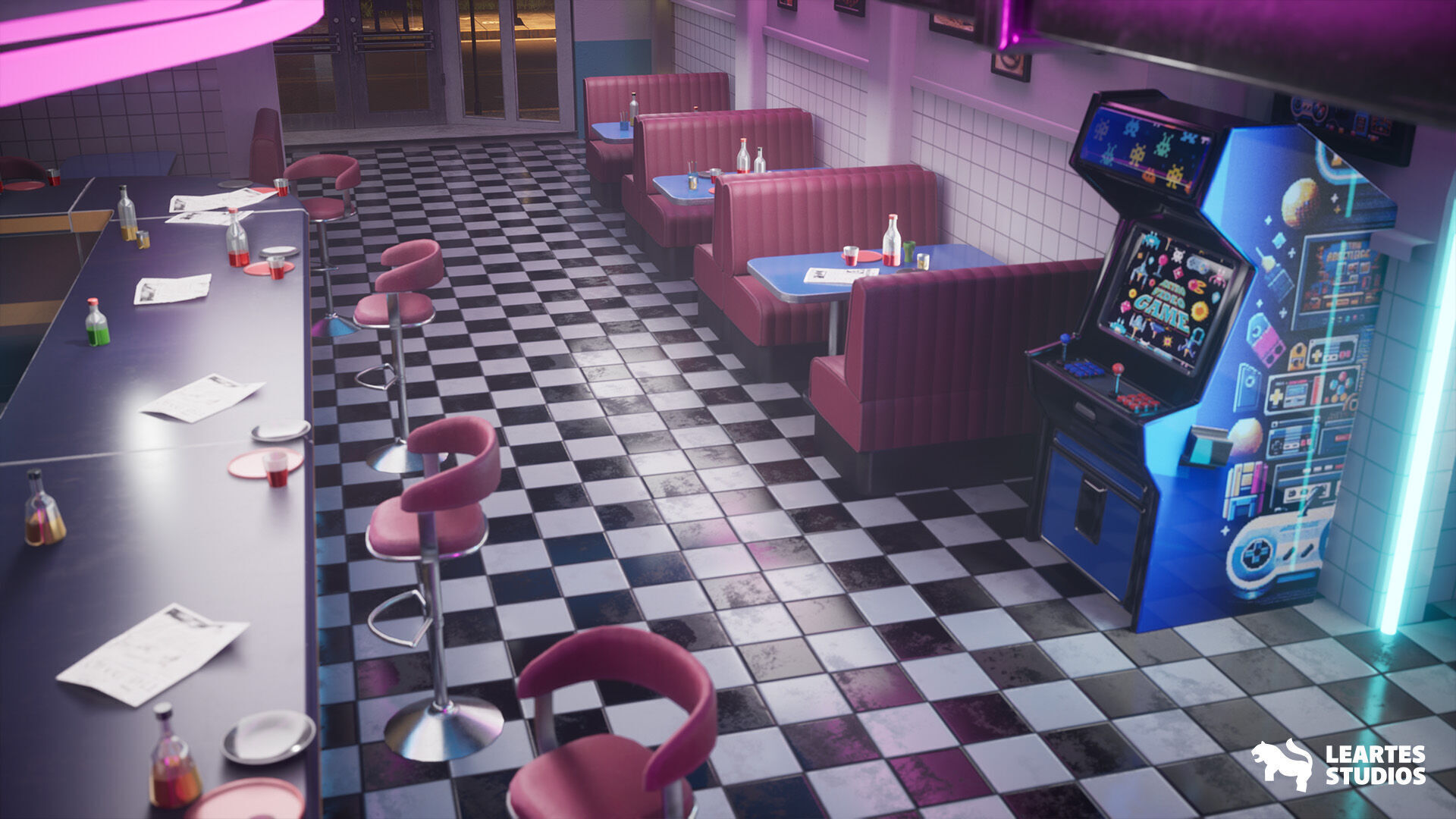 Miami Vice City Environment Low-poly 3D model_8
