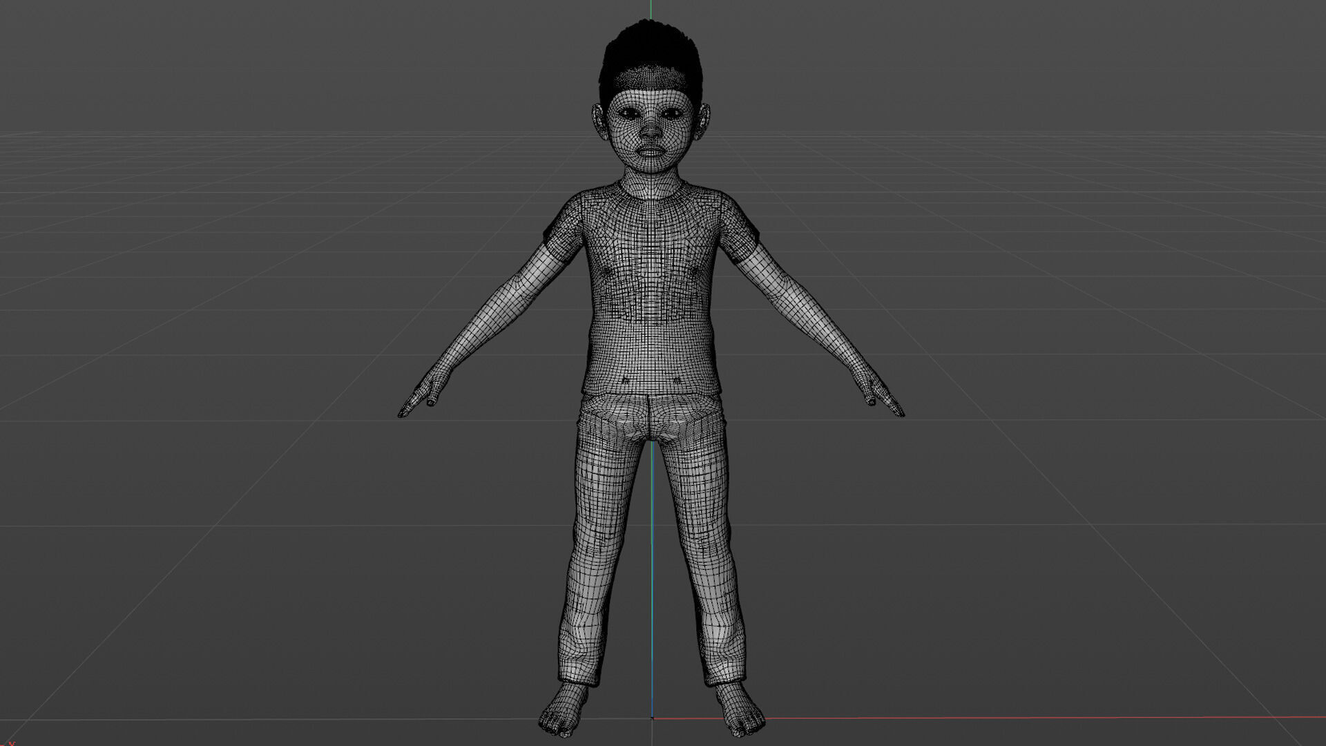 Realistic 3D Boy Child Character Rigged 3D model_37