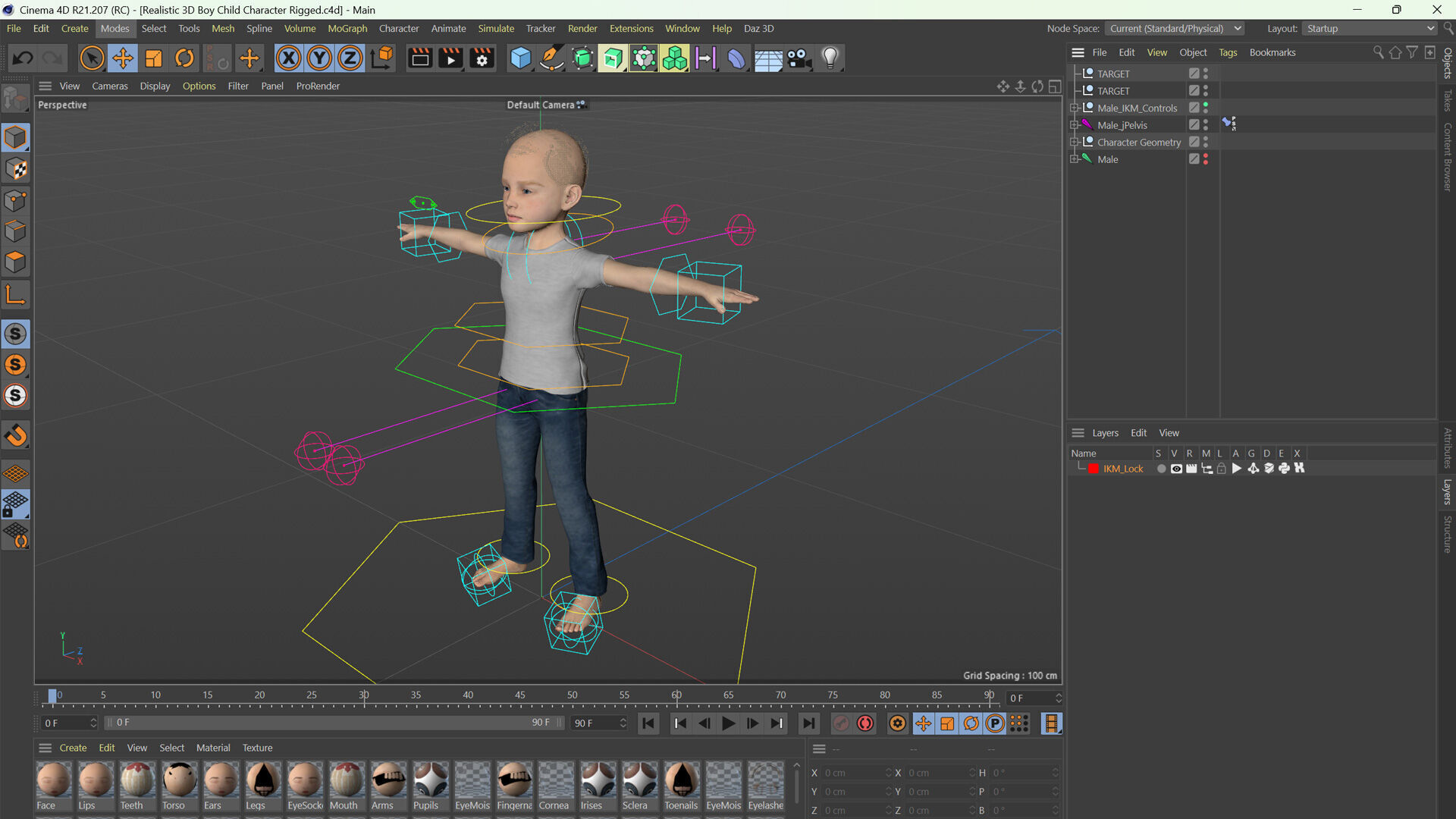 Realistic 3D Boy Child Character Rigged 3D model_38