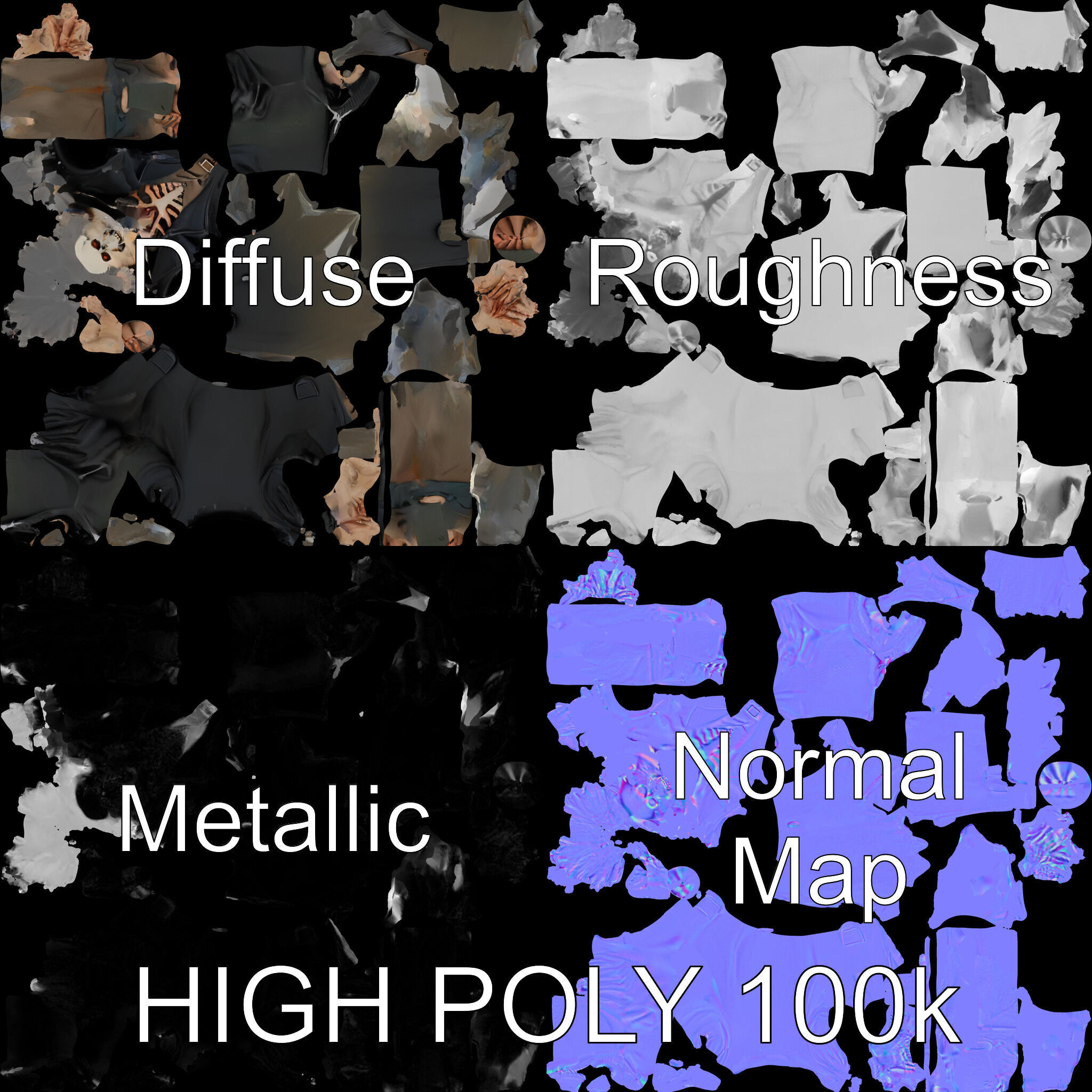 Skeleton Wraith in Tattered Cloak  D Model for Games and Anim... Low-poly 3D model_2