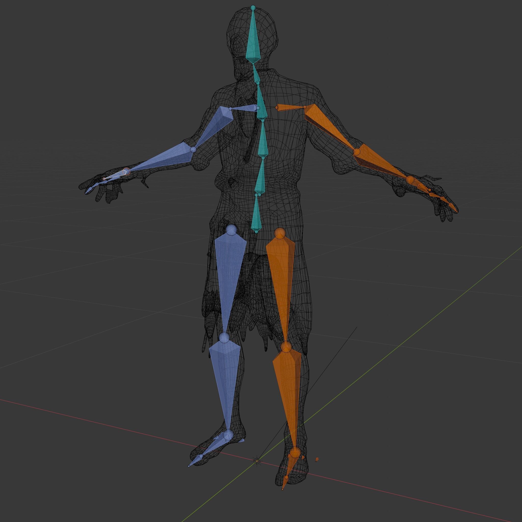 Zombie Sharman D Model with Mixamo Compatible Rigging Low-poly 3D model_25