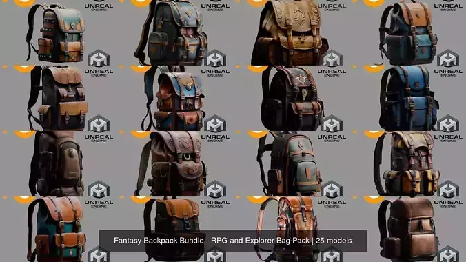 Fantasy Backpack Bundle - RPG and Explorer Bag Pack