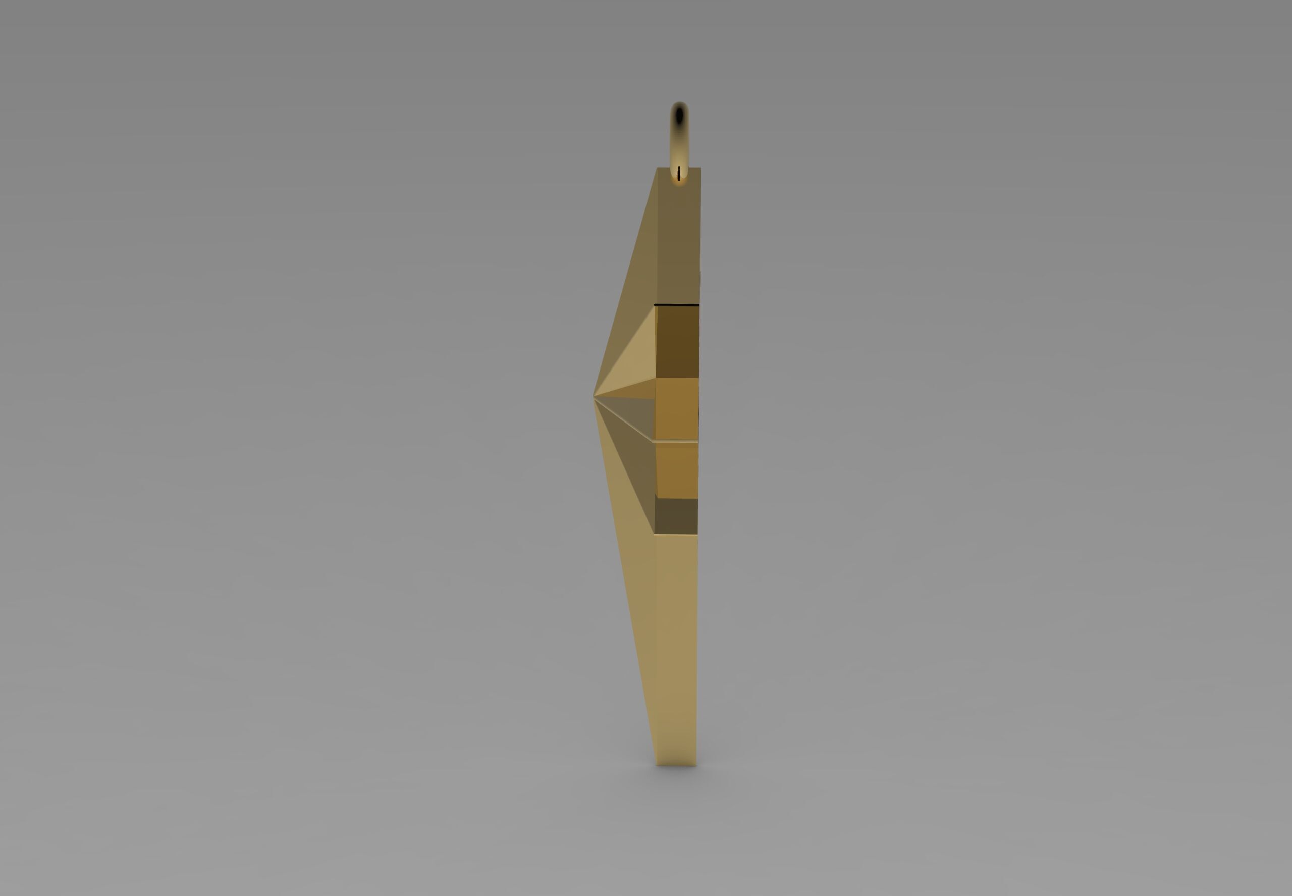 North Star Necklace With A Bail 3D model_2