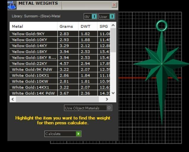 North Star Necklace With A Bail 3D model_6