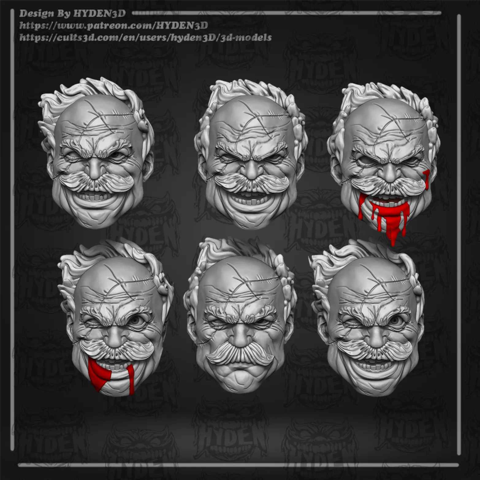 conquest heads and kit 3D print model