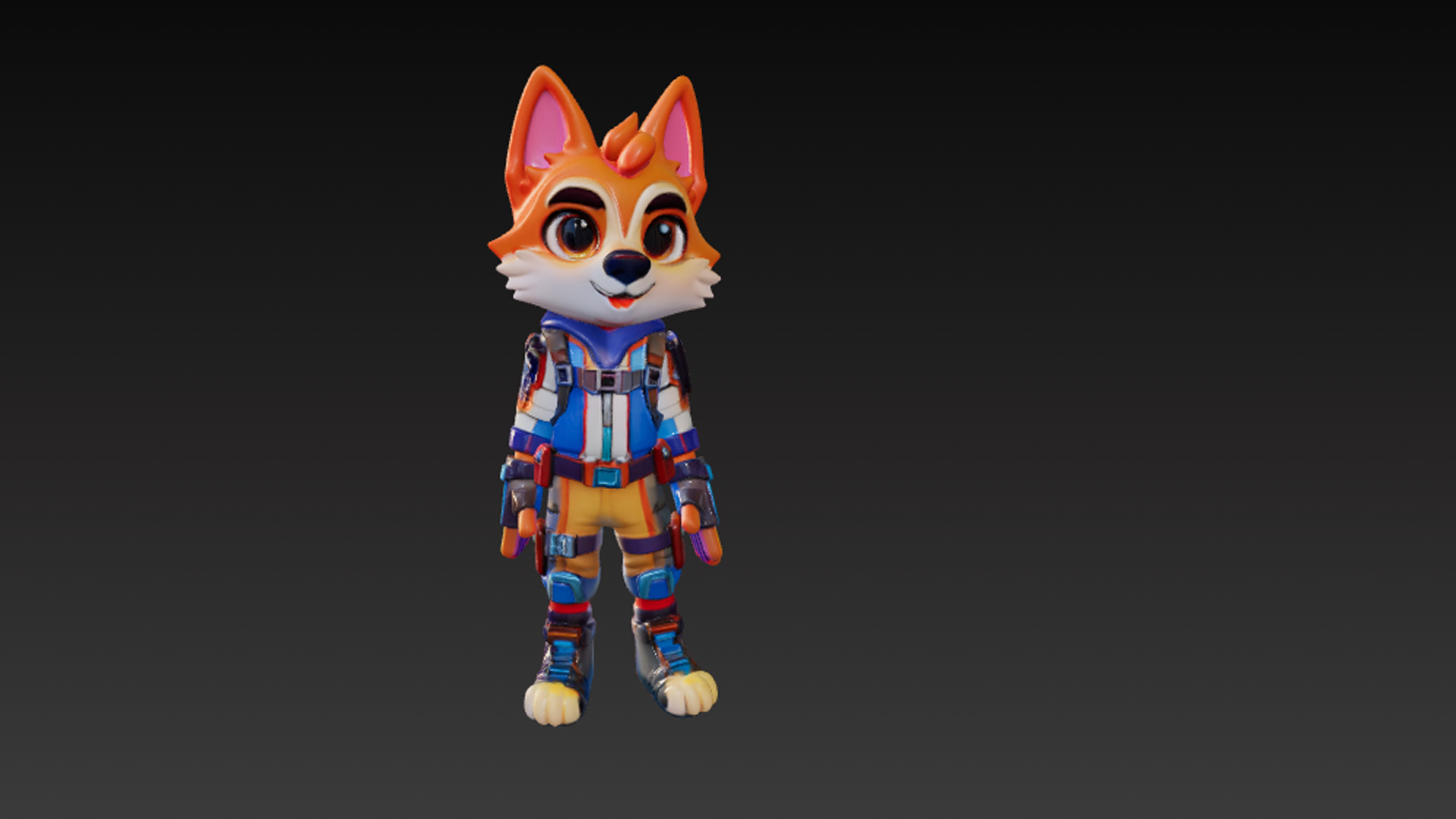 Dog Adventure 3D Character Model Low-poly 3D model_4