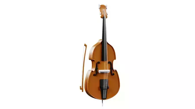 3D Double Bass 3D model