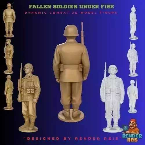 Standing Soldier at Attention  3D print model