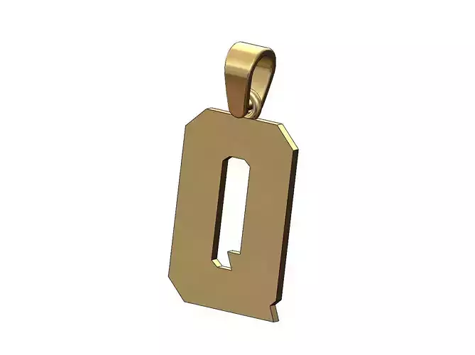 Q varsity letter sports letterman jersey pendant charm
