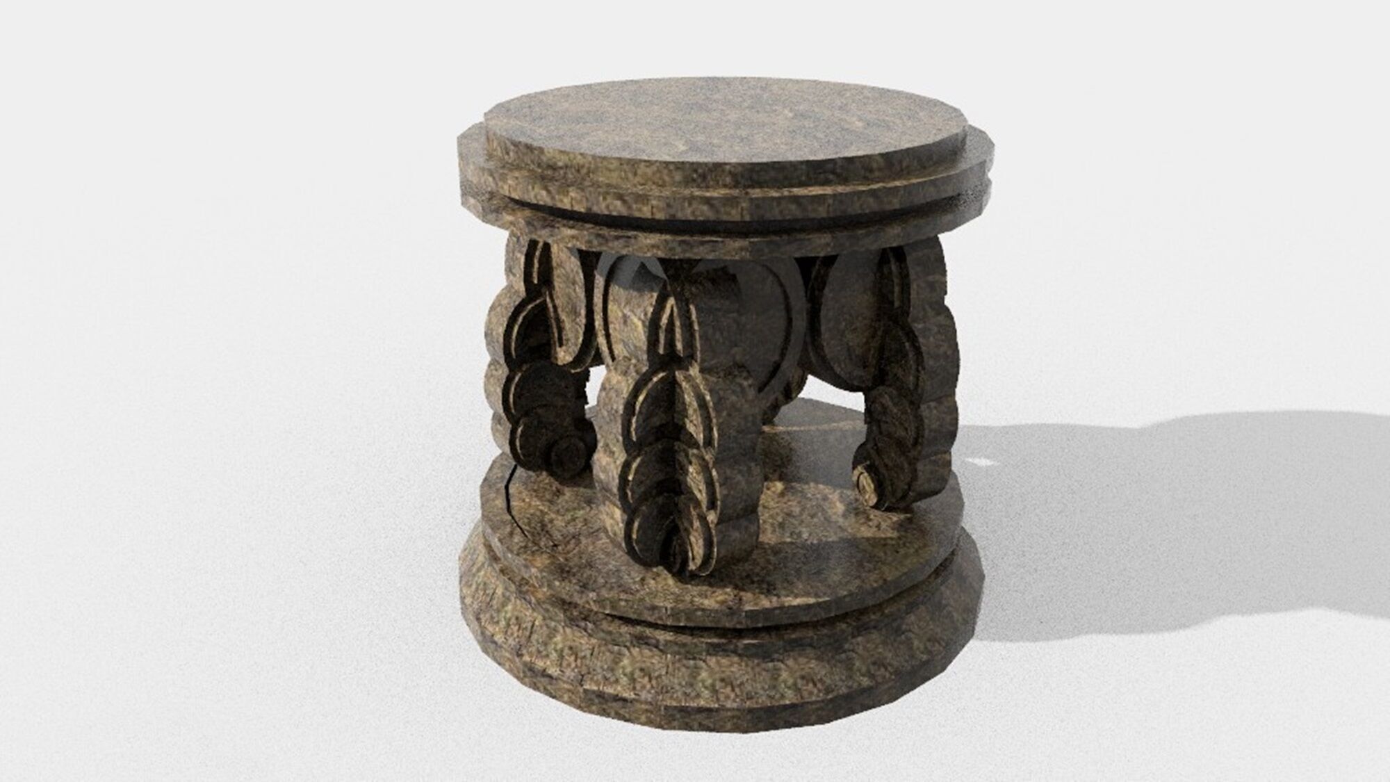 pedestal statue base original art design 3D model_2