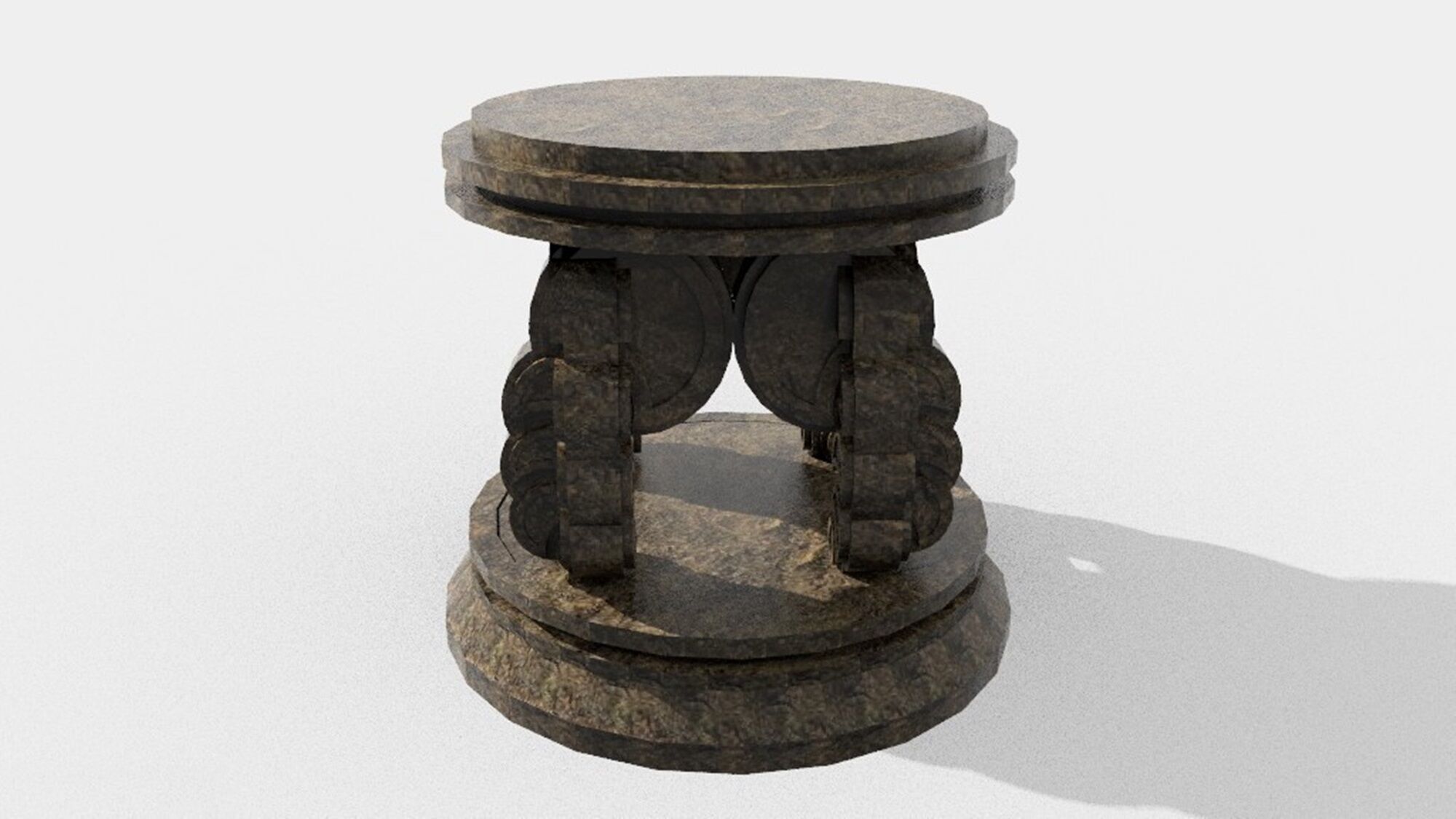 pedestal statue base original art design 3D model_3