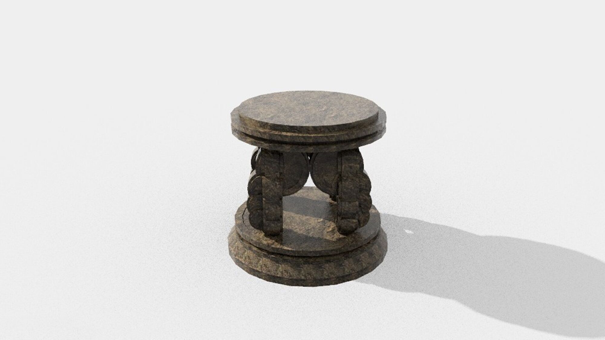 pedestal statue base original art design 3D model_4