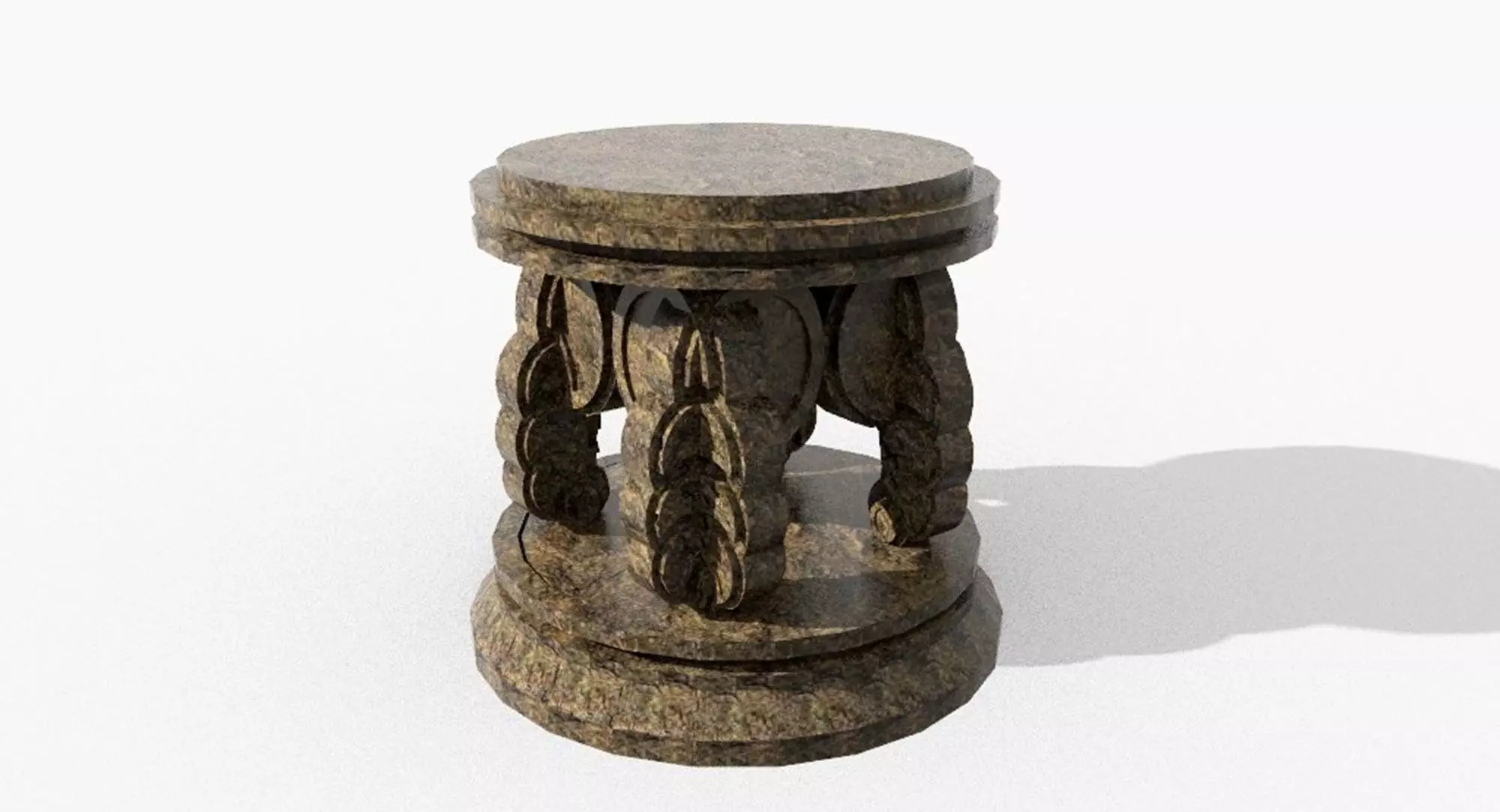 pedestal statue base original art design 3D model_0