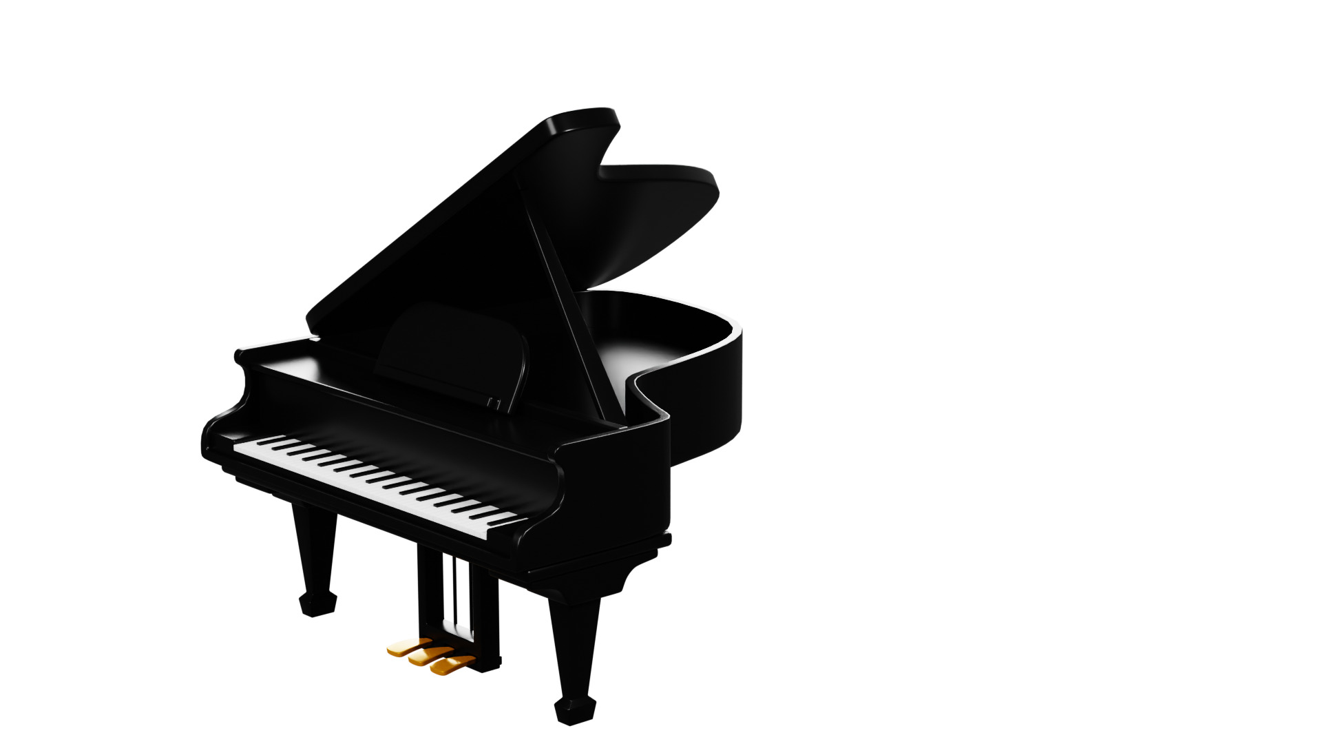 3D Grand Piano 3D model_5